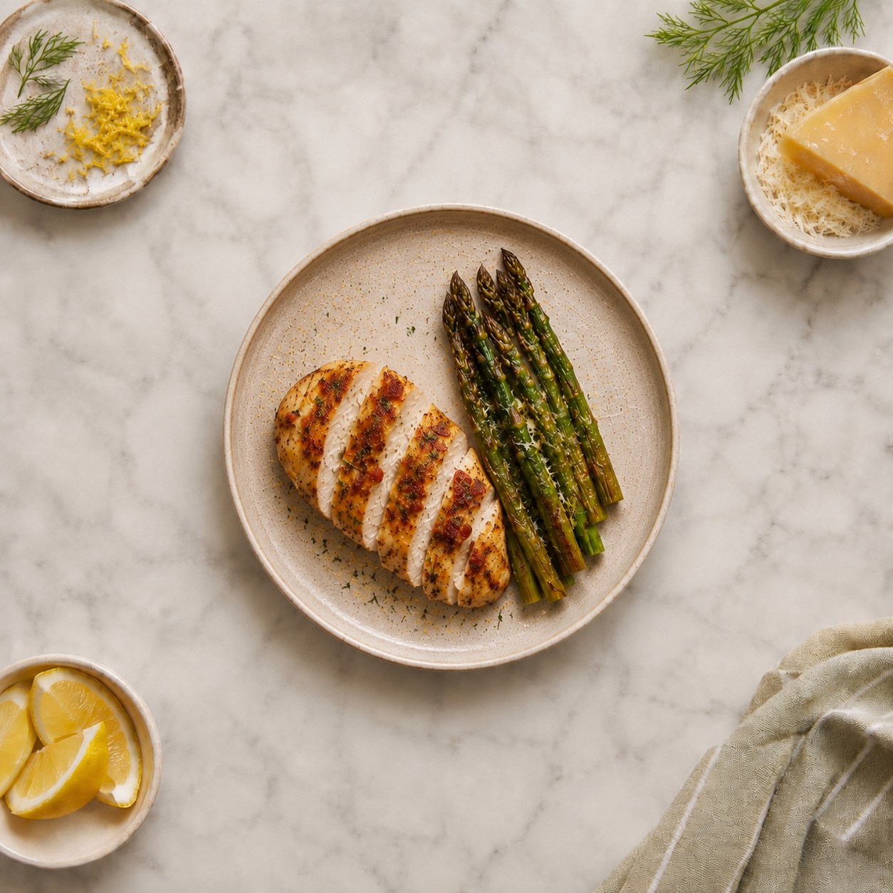 Bacon Ranch Chicken with Roasted Asparagus
