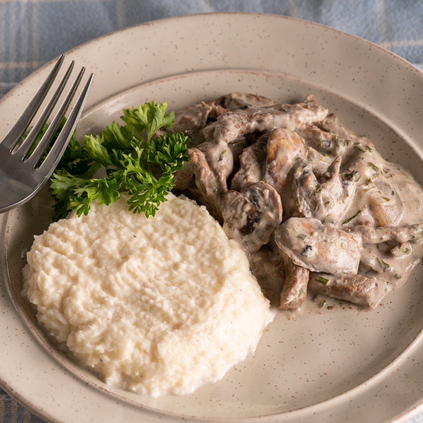 Beef Stroganoff & Cauliflower Mash
