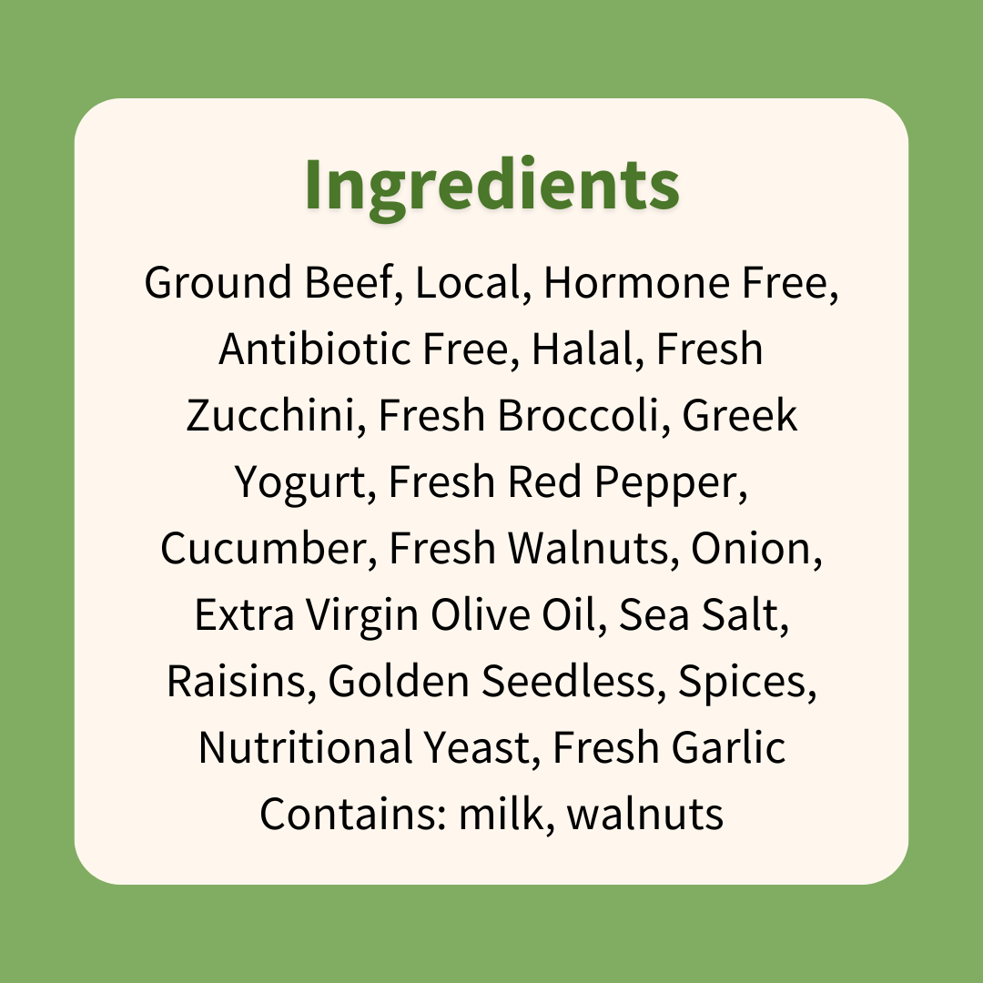 Smashed Beef Kebab & Zucchini Saute