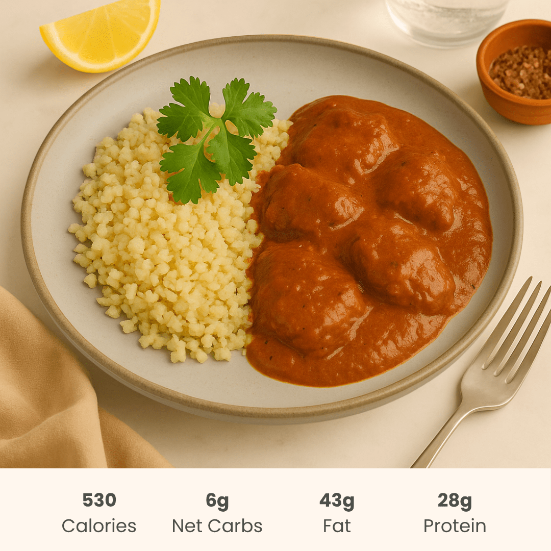 Butter Chicken on Cauliflower Rice - ketolibriyum