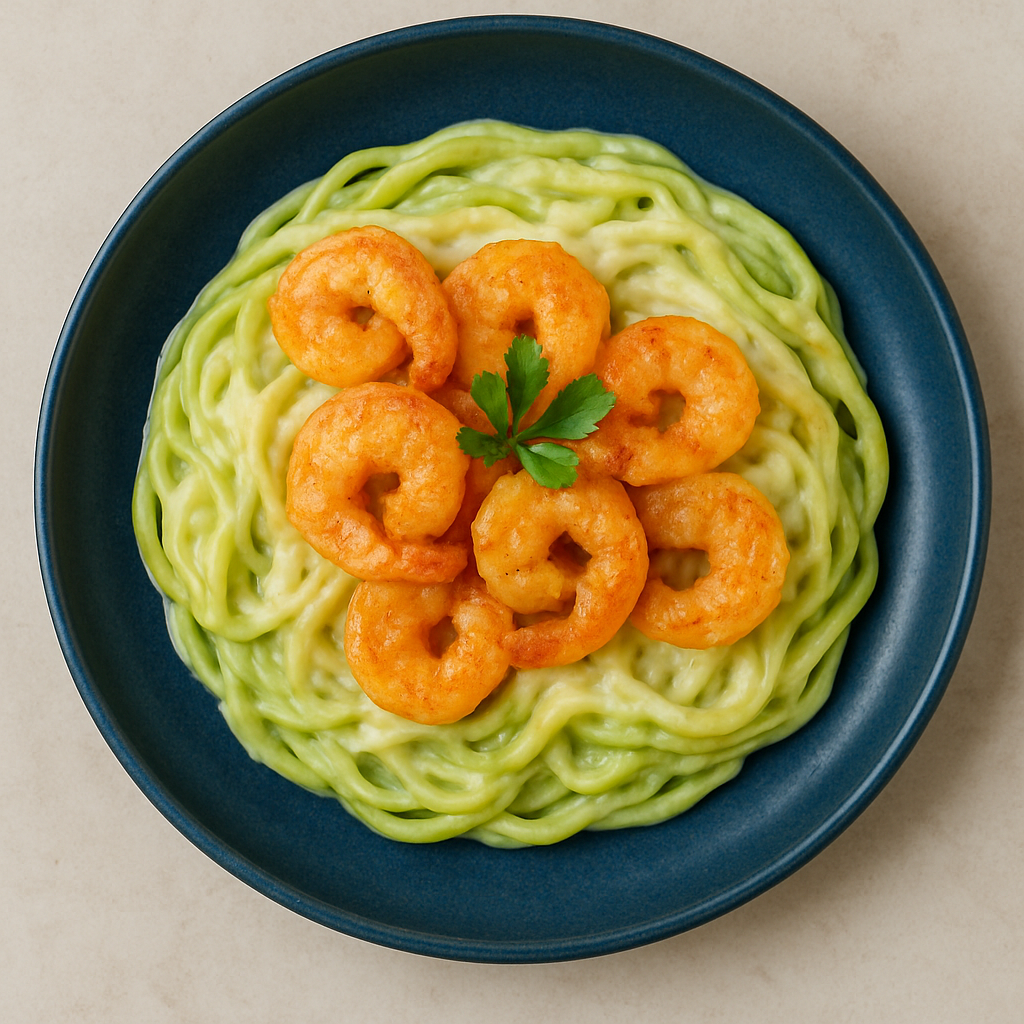 Cajun Shrimp Alfredo on Zucchini Noodles