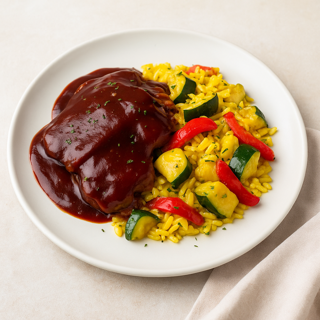 Korean BBQ Beef with Rice and Vegetables