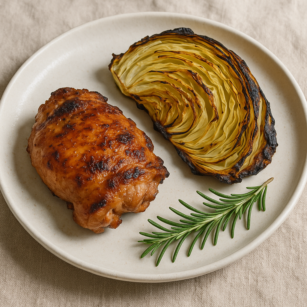 Lean : Herb Grilled Chicken with Roasted Cabbage