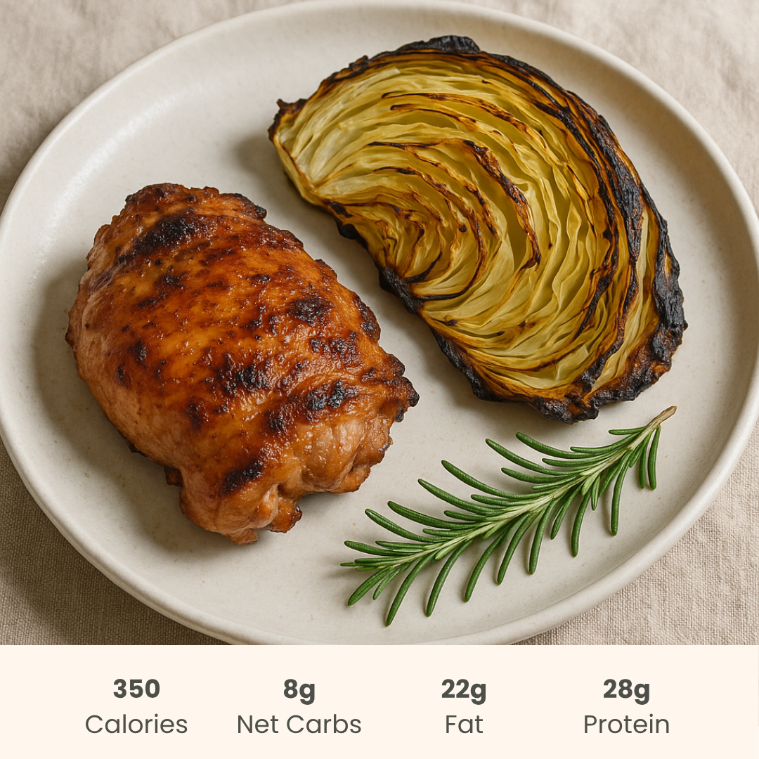 Lean : Herb Grilled Chicken with Roasted Cabbage