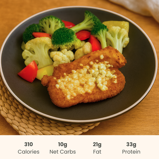 Crispy Honey Feta Chicken with Vegetable Medley Saute