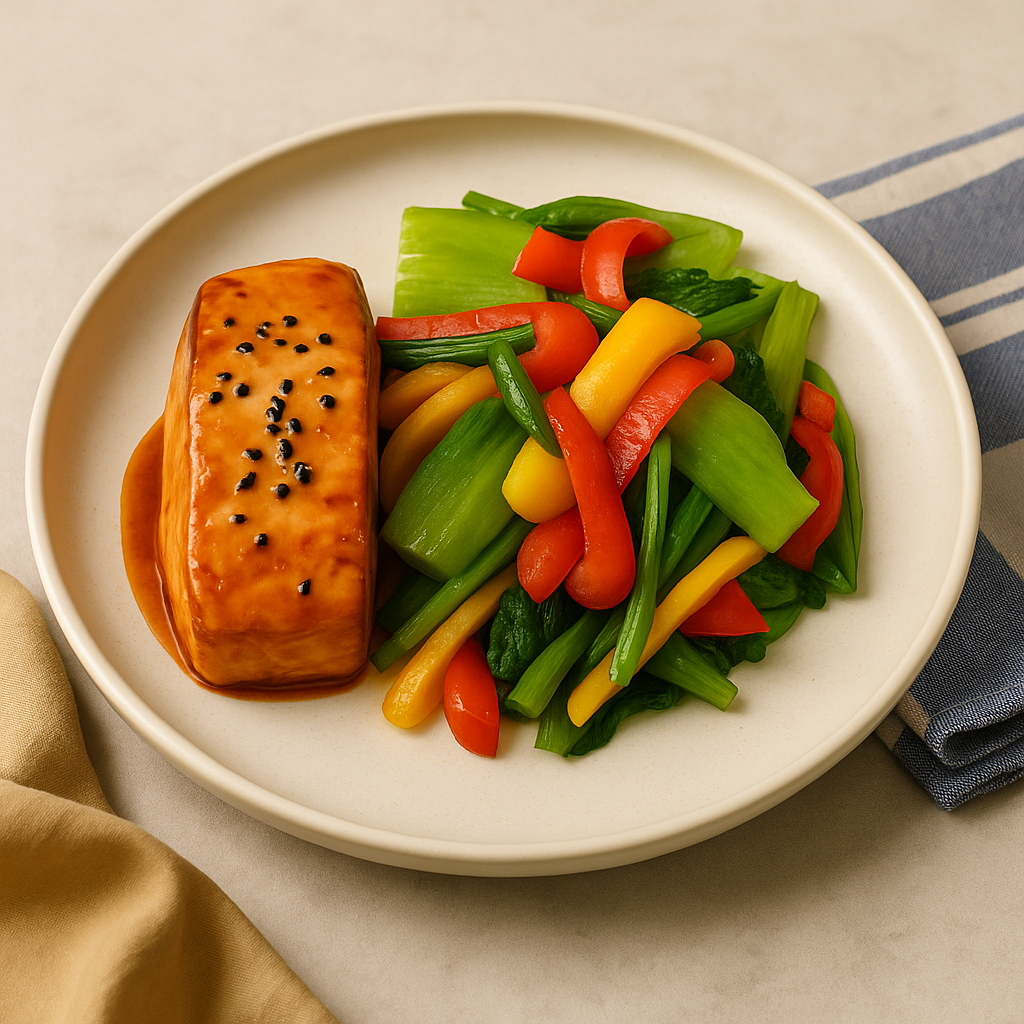 Teriyaki Salmon with Stir-Fried Vegetables