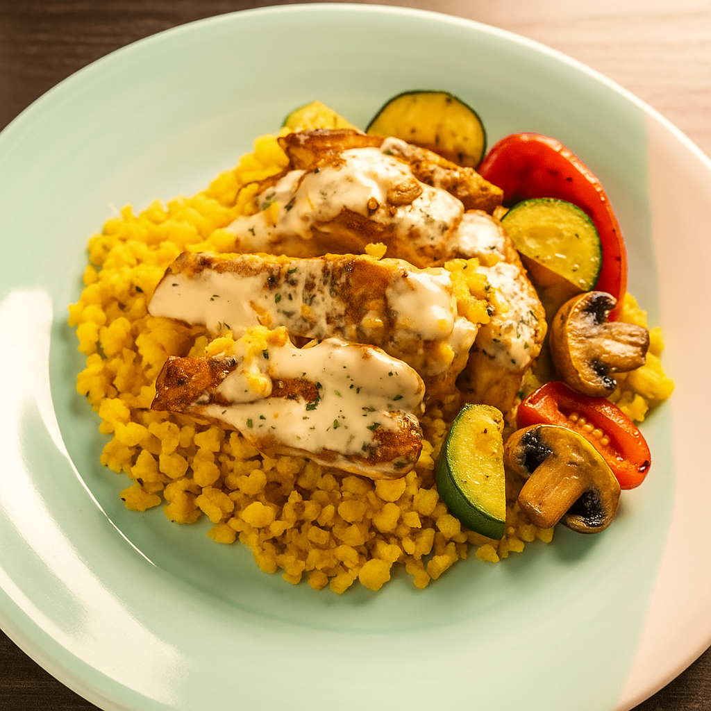 Chicken Shawarma with Vegetables & Spiced Cauliflower Rice