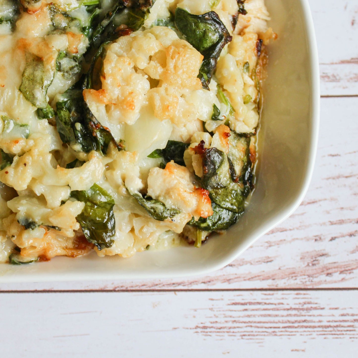 Chicken Alfredo with Spinach, Bacon & Cauliflower 4 Servings - ketolibriyum