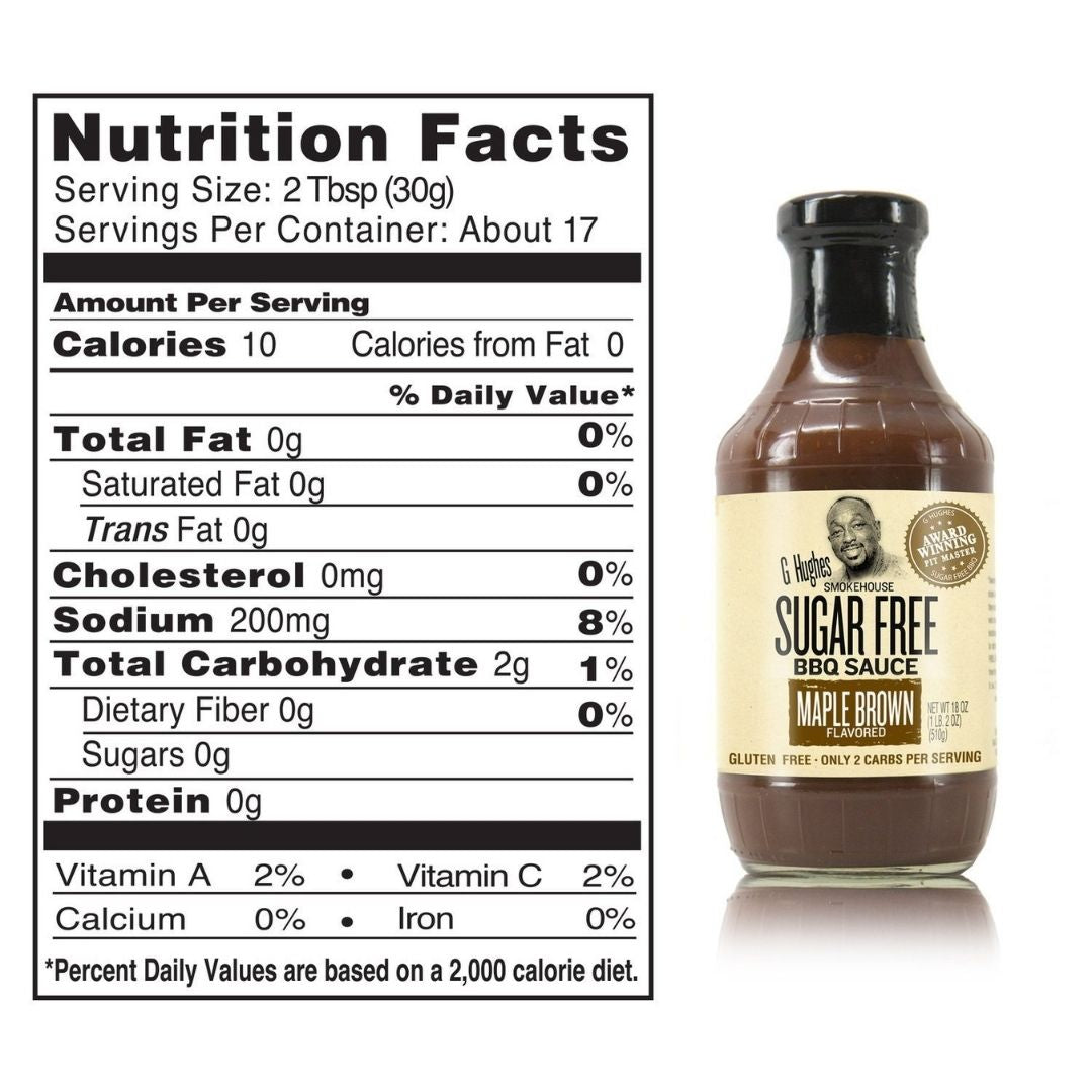 G Hughes Sugar-Free BBQ Sauce: Maple Brown 510 g - ketolibriyum