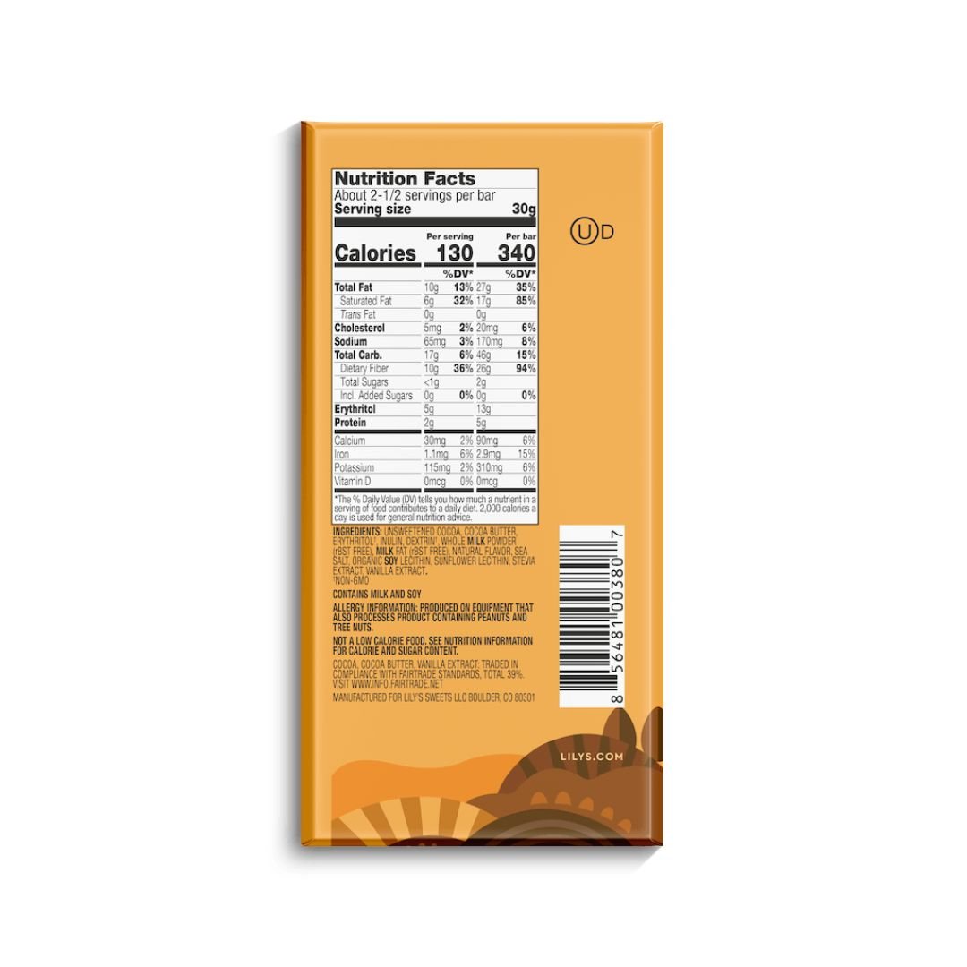 Lily's Milk Chocolate Bar : Salted Caramel - ketolibriyum
