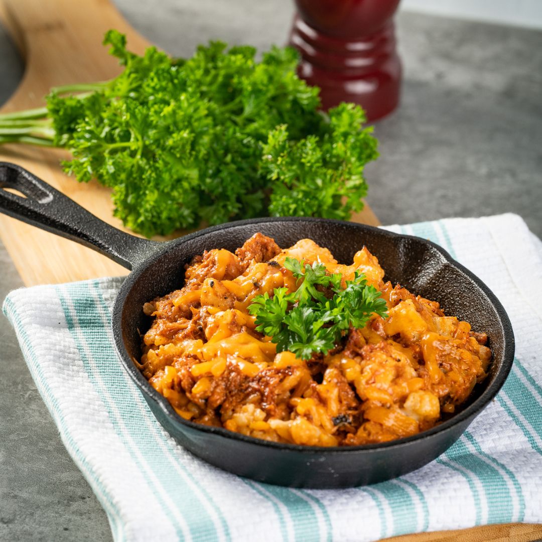 Pulled Pork Mac n Cheese - 490 Calories | 8g Net Carb | 34g Total Fat | 32g Protein - ketolibriyum