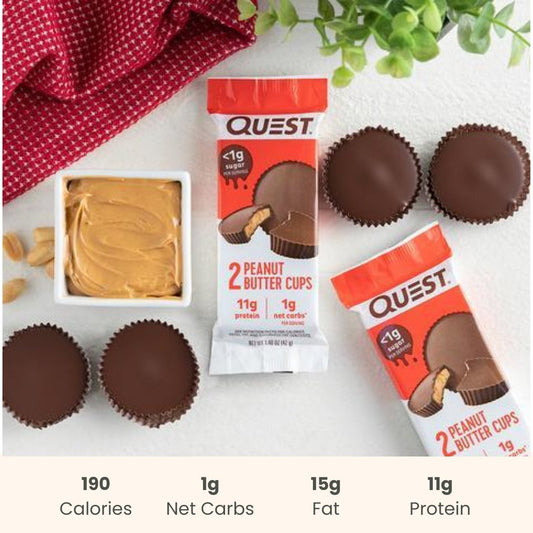 Quest Peanut Butter Cups : Case of 12 - ketolibriyum