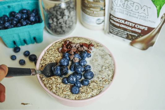 Low-Carb Coconut & Blueberry Oatmeal - ketolibriyum