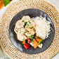 Creamy Shrimp Stir Fry on Jasmine Rice