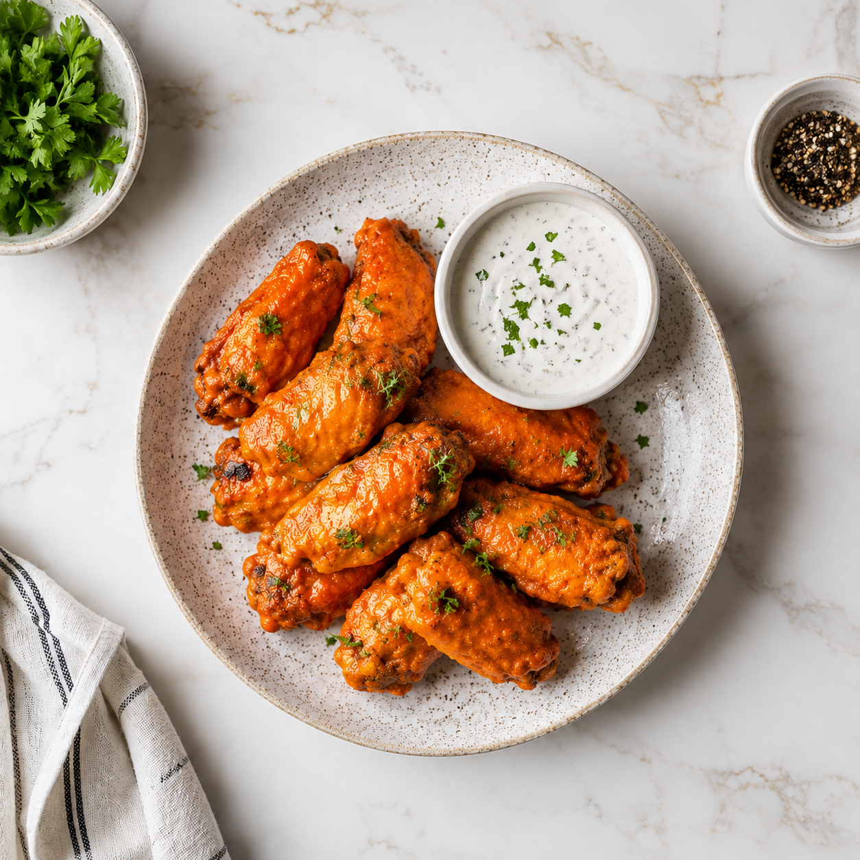 Buffalo Wings with Ranch Dipping Sauce