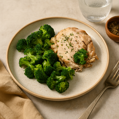 Buffalo Goat Cheese Chicken with Sauteed Vegetables