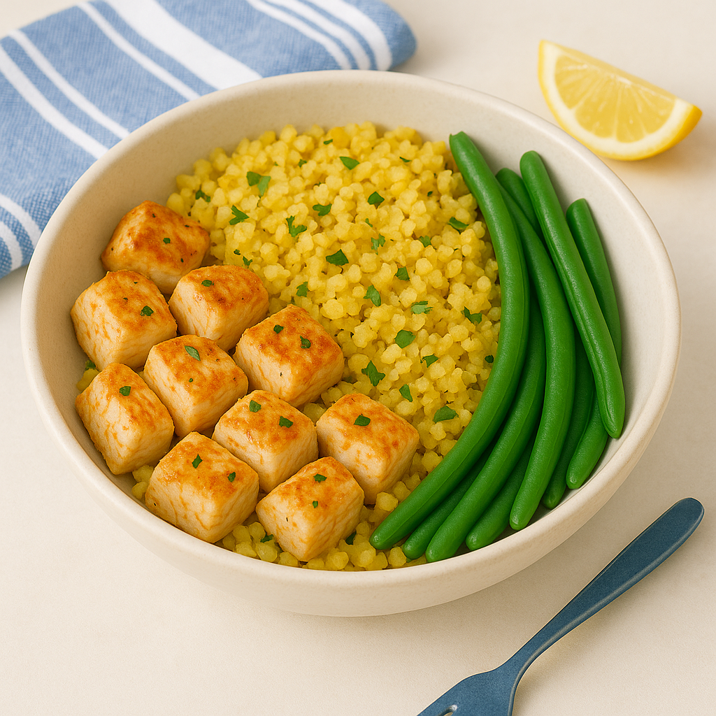 Lean : Moroccan Chicken with Spiced Cauliflower Rice & Green Beans