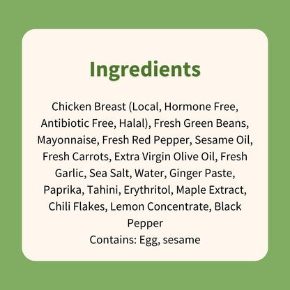 Sesame Tahini  Chicken with Green Bean Sauté