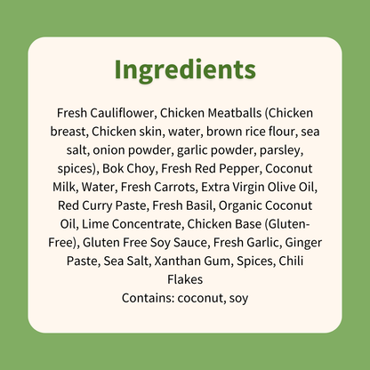 Thai Coconut Curry with Chicken Meatballs