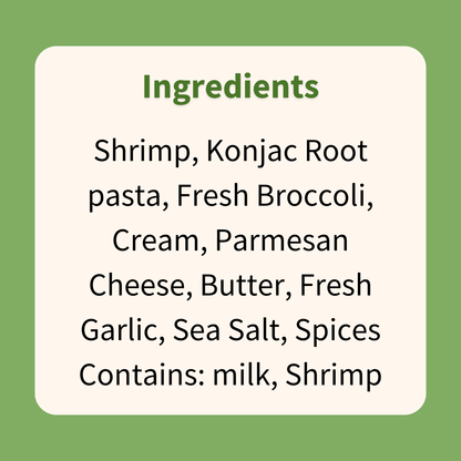 Creamy Shrimp Alfredo Pasta on Konjac Noodles