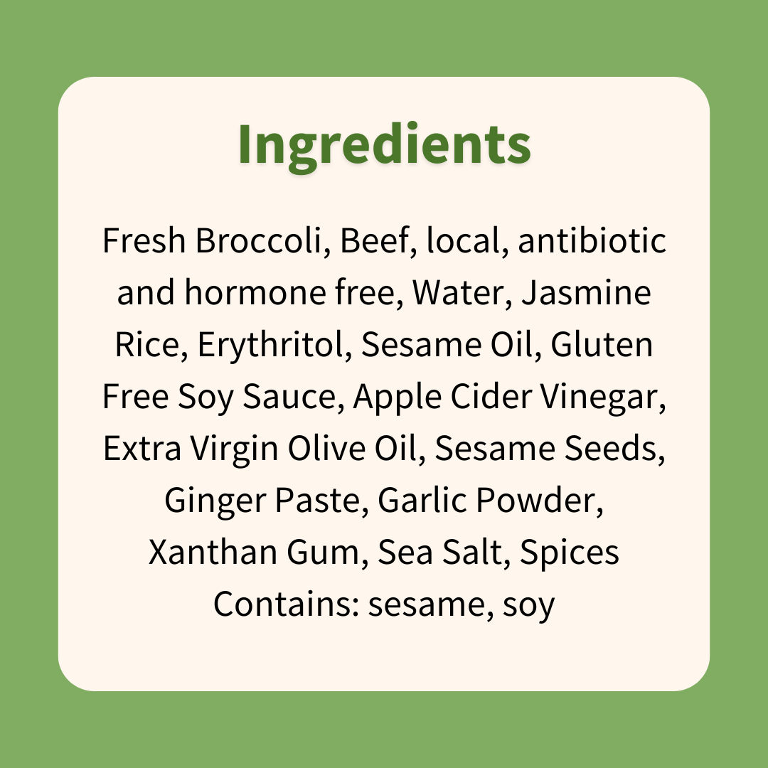 Teriyaki Beef & Broccoli on Jasmine rice