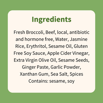 Teriyaki Beef & Broccoli on Jasmine rice