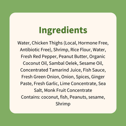 Pad Thai with Chicken & Shrimp on Rice Noodles