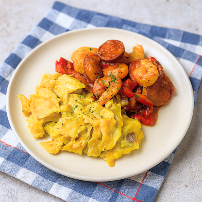 Cajun Shrimp Jambalaya with Creamed Cabbage