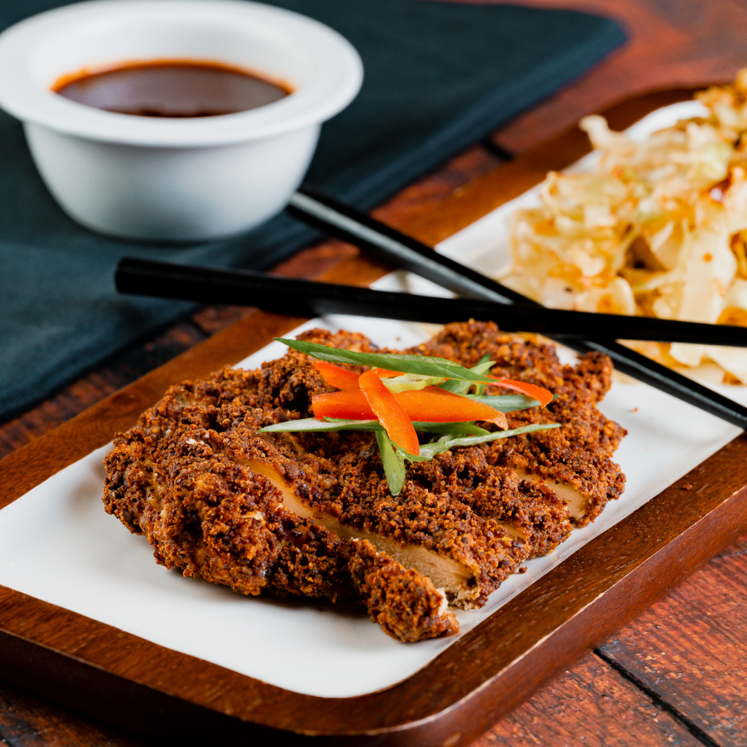 Japanese Katsu Chicken with Roasted Cabbage