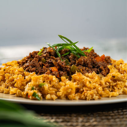 Korean Bulgogi Bolognese with Cauliflower Fried Rice