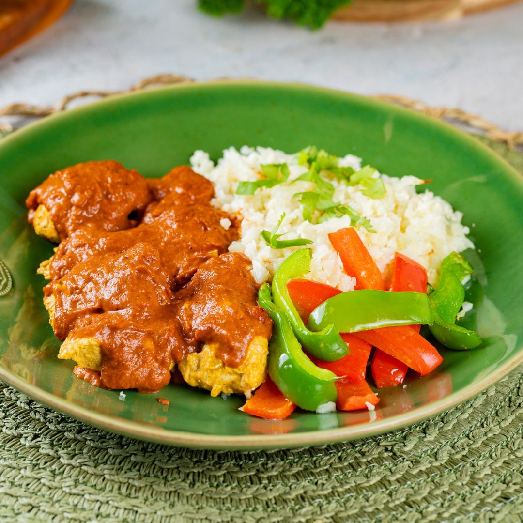 Chicken Tikka Masala With Pepper Saute & Cauliflower Rice