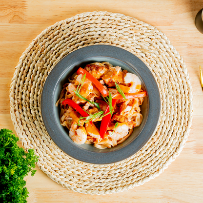 Pad Thai with Chicken & Shrimp on Rice Noodles