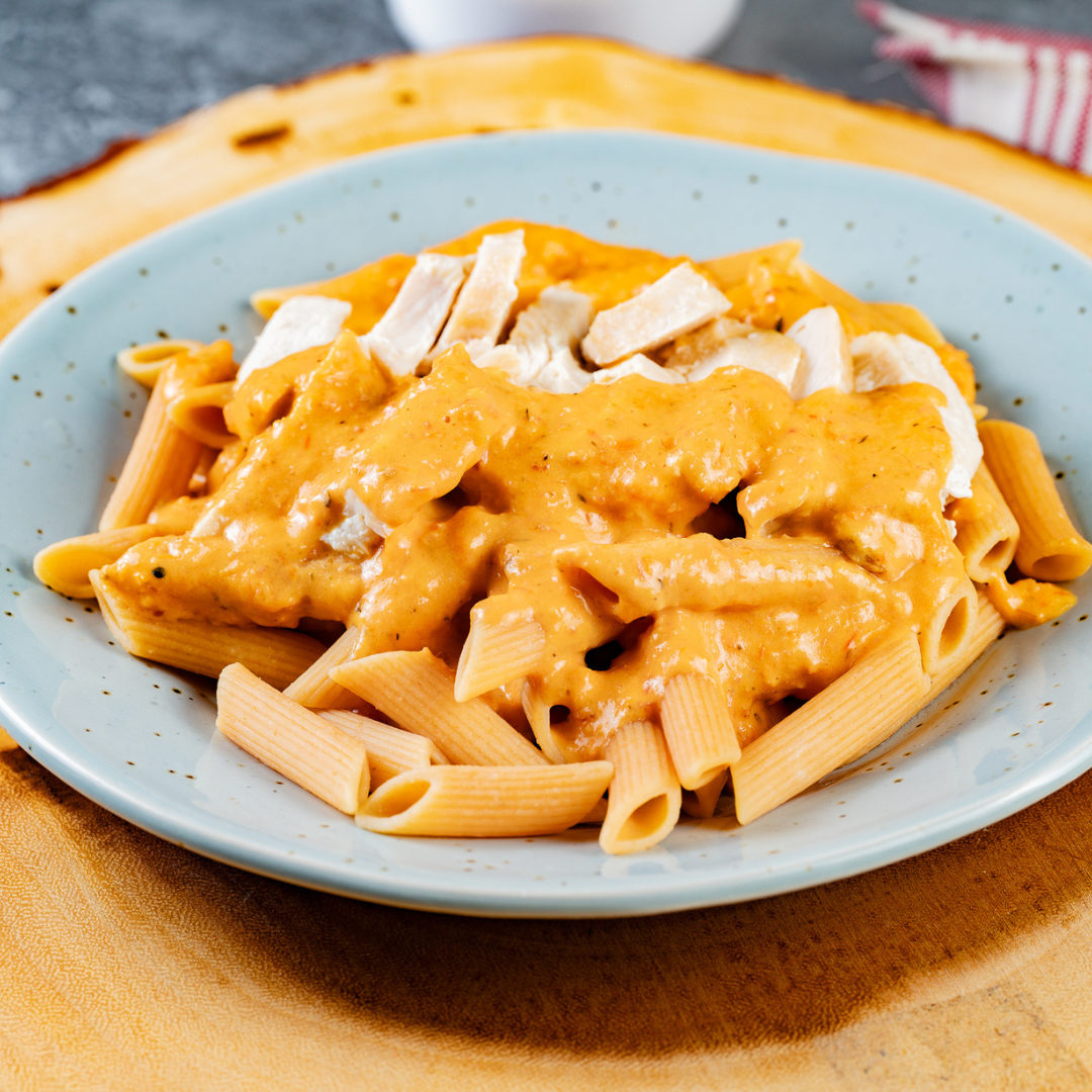 Marry Me Chicken on Red Lentil Protein Pasta