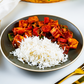 Tofu Cacciatore on Basmati Rice