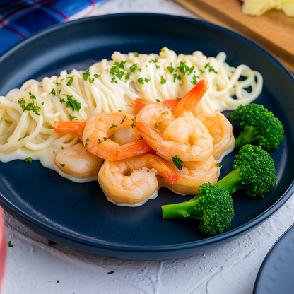 Creamy Shrimp Alfredo Pasta on Konjac Noodles