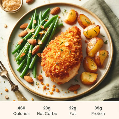 Bacon Ranch Chicken With Roast Potatoes & Green Beans Almondine - ketolibriyum