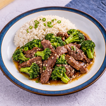 Teriyaki Beef & Broccoli on Jasmine rice
