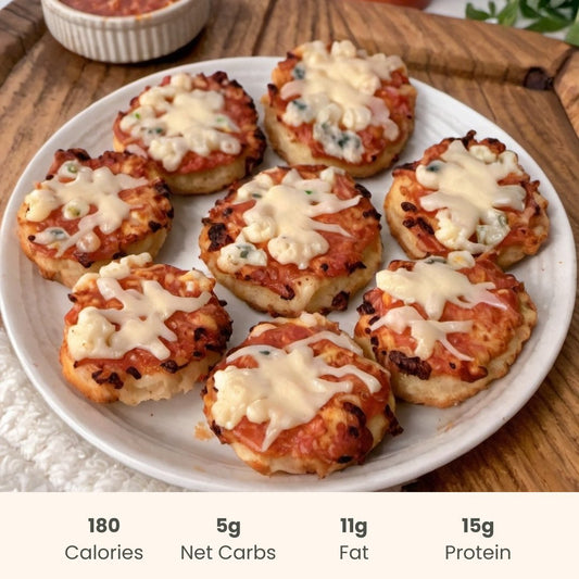 Cauliflower Pizza Bites - ketolibriyum