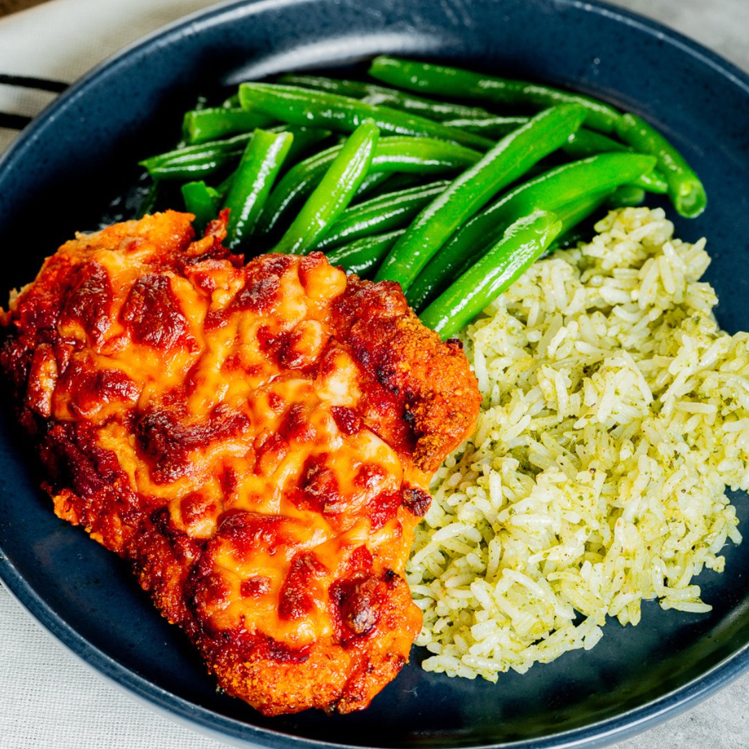 Chicken Parmesan & Pesto Rice - ketolibriyum