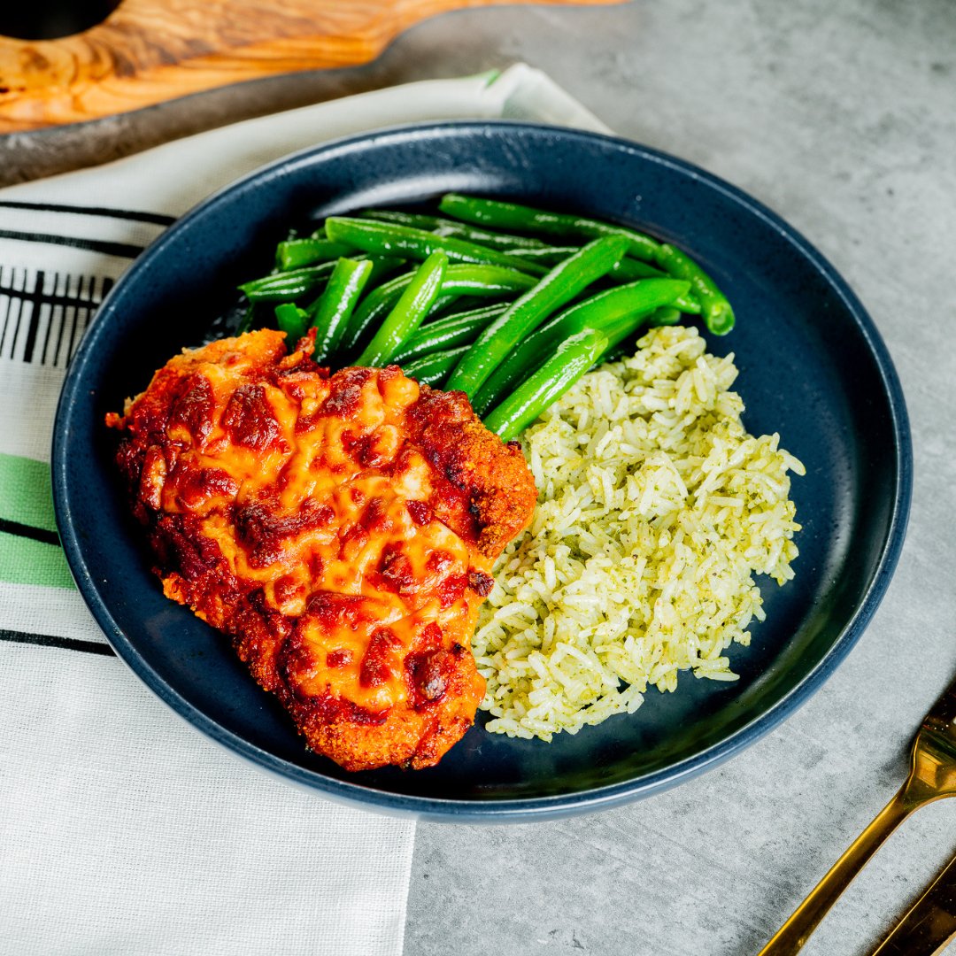 Chicken Parmesan & Pesto Rice - ketolibriyum