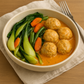 Thai Coconut Curry with Chicken Meatballs and Bok Choy Sauté