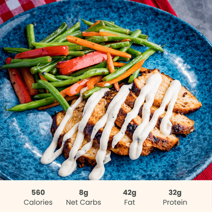 Sesame Tahini  Chicken with Green Bean Sauté