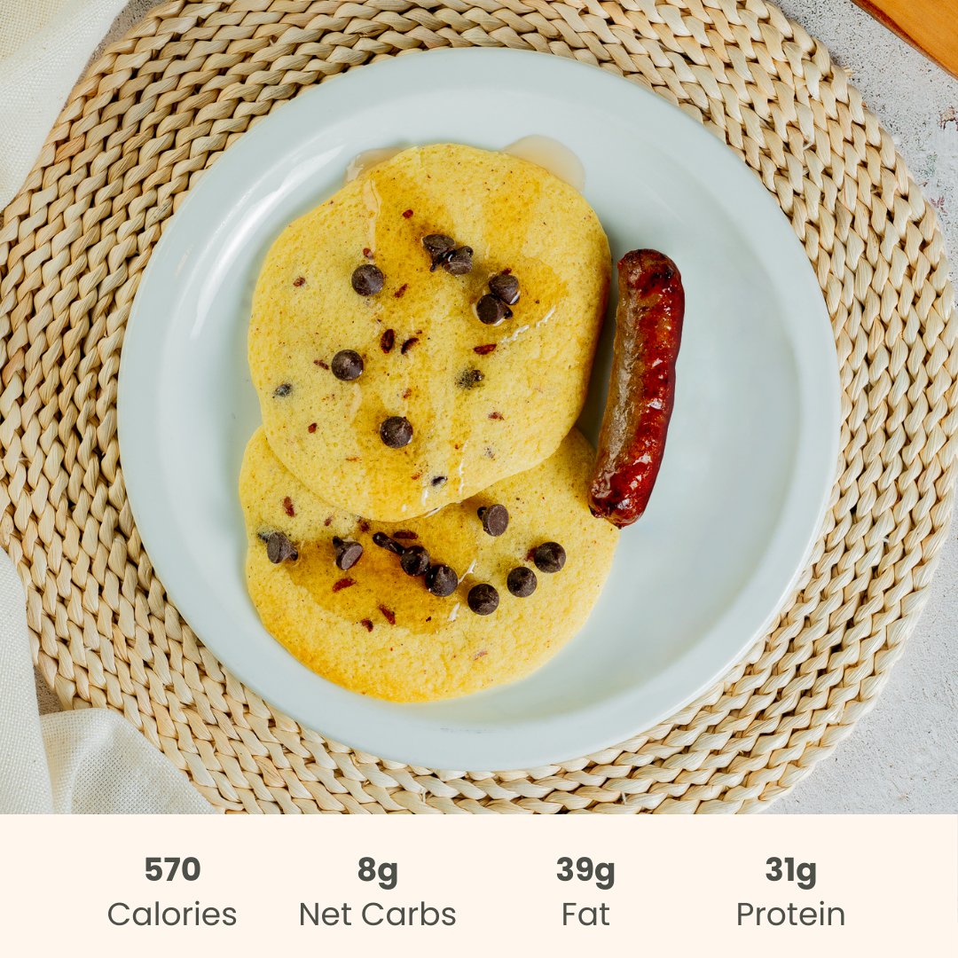 Chocolate Chip Pancake Protein Plate - ketolibriyum