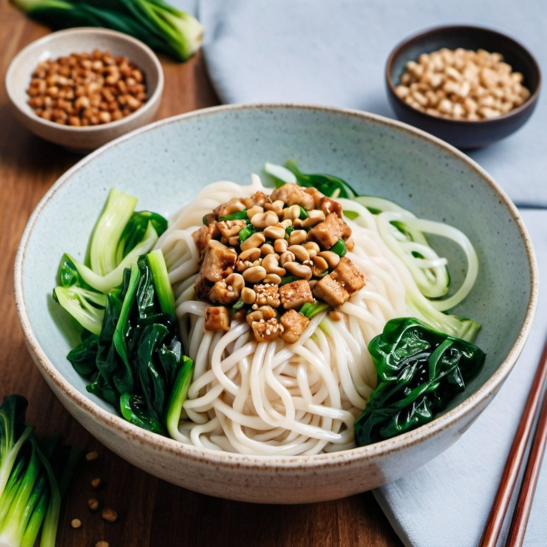 Dan Dan Tofu on Konjac Noodles