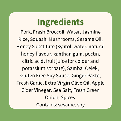 Garlic Ginger Glazed Sticky Pork on Jasmine Rice - ketolibriyum