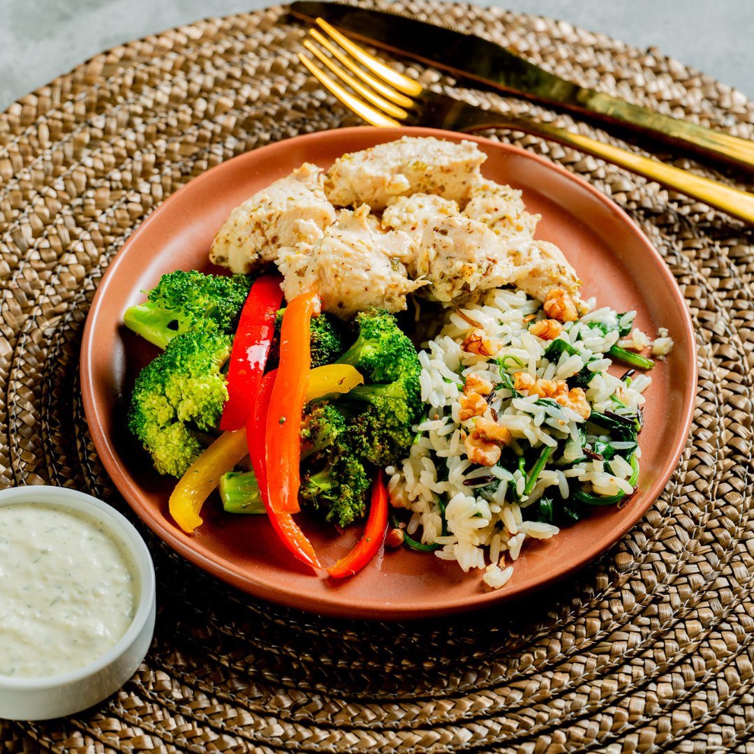 Greek Chicken with Spinach Feta & Wild Rice - ketolibriyum