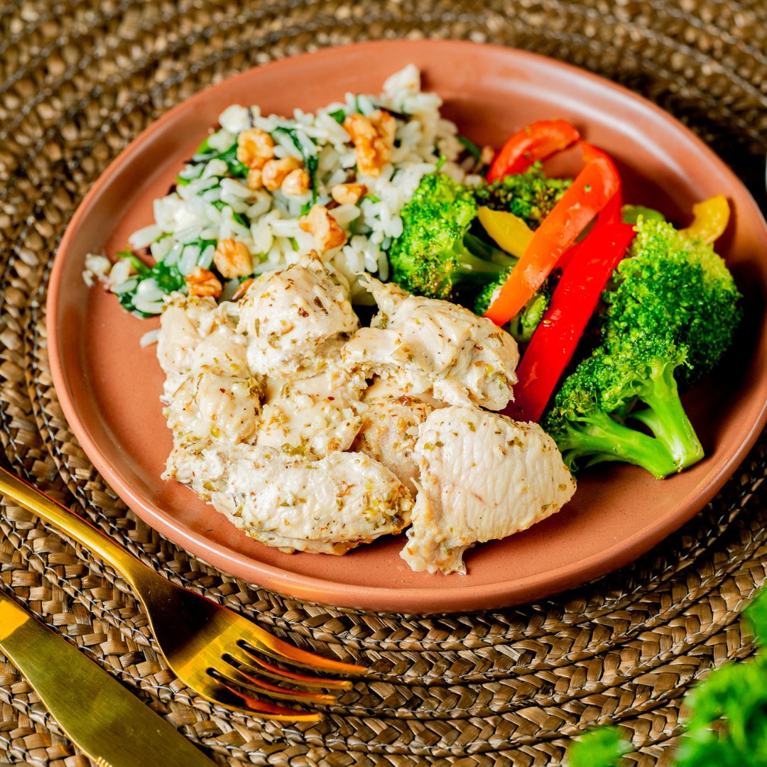 Greek Chicken with Spinach Feta & Wild Rice - ketolibriyum