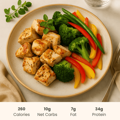 Lean : Greek Chicken Breast with Vegetable Medley - ketolibriyum