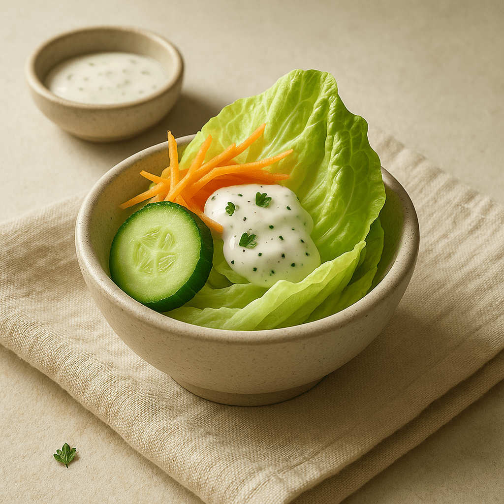 Lean : Iceberg & Salad with Buttermilk Herb Dressing - ketolibriyum
