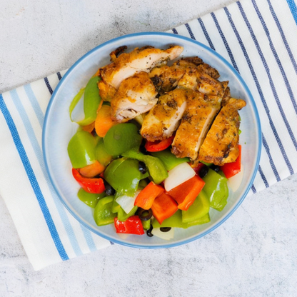 Lemon Herb Chicken with Peppers & Olives